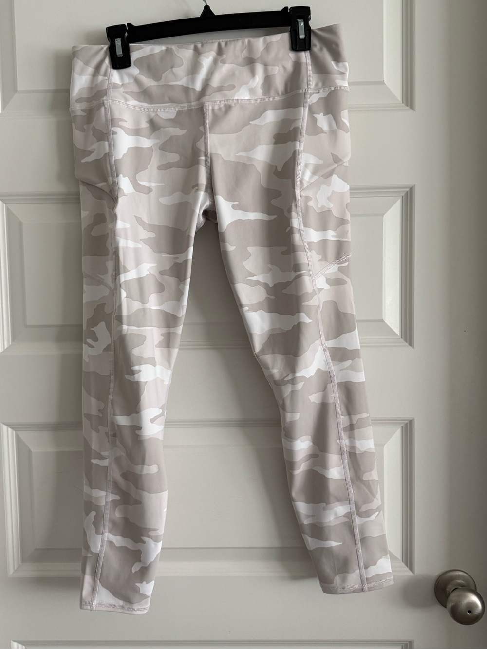 Athleta Cream & White Camo Girls' Leggings